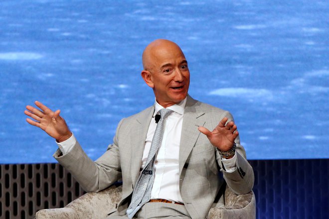 Jeff Bezos bo deset milijard dolarjev daroval za boj proti podnebnim spremembam. FOTO: Katherine Taylor/Reuters
