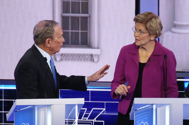 Nekdanjega župana New Yorka Bloomberga je še posebej ostro napadala senatorkas iz Massachusettsa Elizabeth Warren. Foto: Mario Tama/Afp