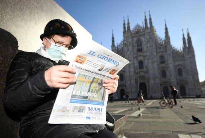 Koronavirus je v Italiji zahteval štiri življenja. FOTO: Flavio Lo Scalzo/Reuters