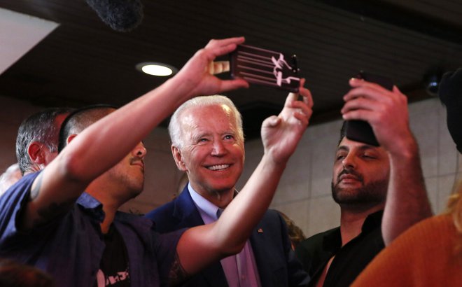 Nekdanji podpredsednik Joe Biden. FOTO: Elizabeth Frantz/Reuters