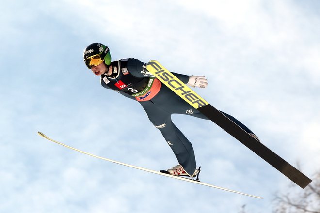 Žiga Jelar se je v kvalifikacijah Holmenkollna izkazal s tretjim mestom. FOTO: Marko Feist