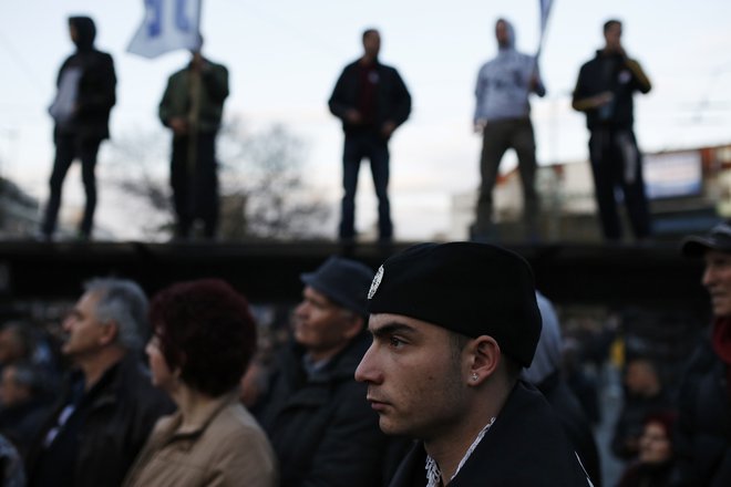 Protest v podporo srbskemu ultranacionalističnemu politiku Vojislavu Šešlju pred štirimi leti v Beogradu. Foto: Reuters