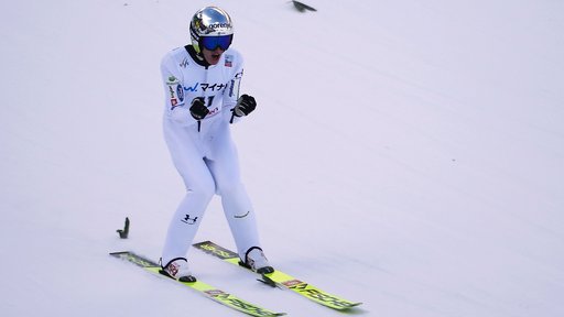 Peter Prevc ni skrival zadovoljstva po podvigu v Lillehammerju. FOTO: AFP