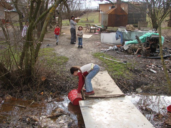 V Dobruški vasi Romi nimajo pitne vode. FOTO: Bojan Rajšek/Delo