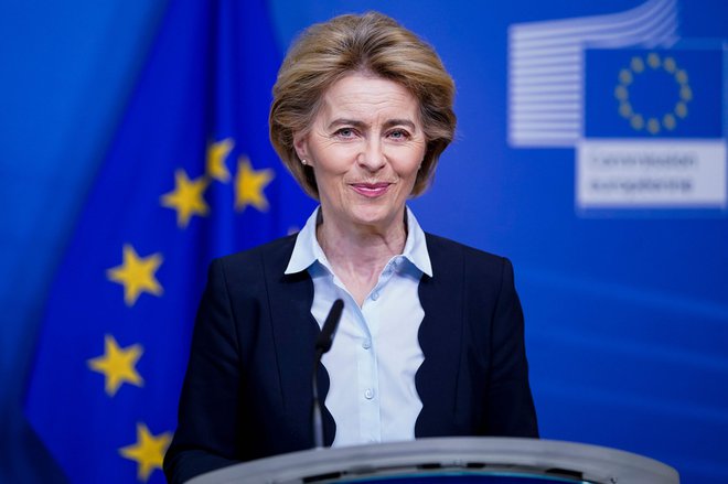 Predsednica <strong>Ursula von der Leyen</strong>&nbsp; je v prvih stotih dneh evropske komisije pokazala veliko energičnosti, pa tudi ustvarjalne improvizacije. FOTO: AFP