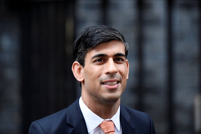 Britanski finančni minister Rishi Sunak. Foto: REUTERS/Toby Melville