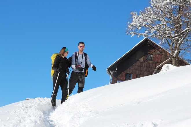 Četudi v dolini letos vlada &raquo;večna pomlad&laquo;, so razmere v slovenskih gorah zimske. FOTO: Špela Ankele/Slovenske novice