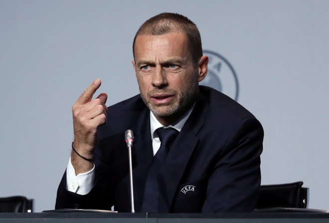 Aleksander Čeferin je prav ta teden razkril odločitev Uefe o preložitvi evropskega prvenstva za leto dni. FOTO: Reuters