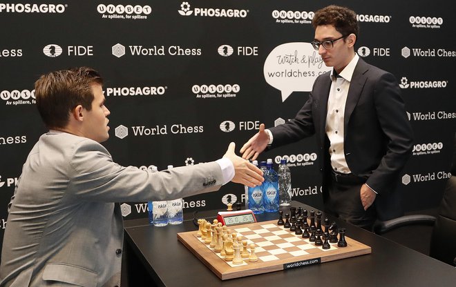 Fabiano Caruana še zdaleč ni bil nedorasel nasprotnik, a je na koncu vendarle moral priznati premoč. FOTO: AP