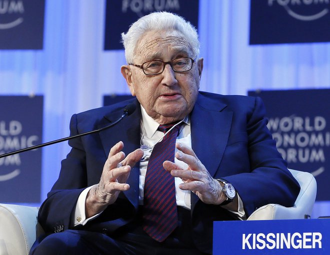 Nekdanji ameriški državni sekretar Henry Kissinger svari pred poslabšanjem odnosov v svetu. Foto Š Pascal Lauener / Reuters Reuters