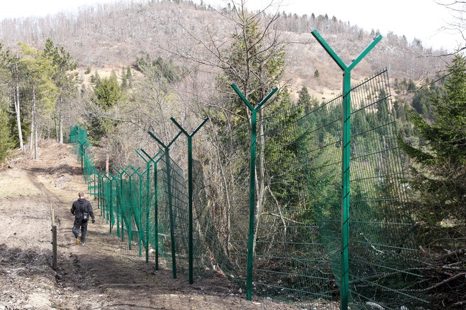 Država bo na južno mejo dodala še 40 kilometrov panelne ograje z V nadgradnjo. Foto Marko Feist