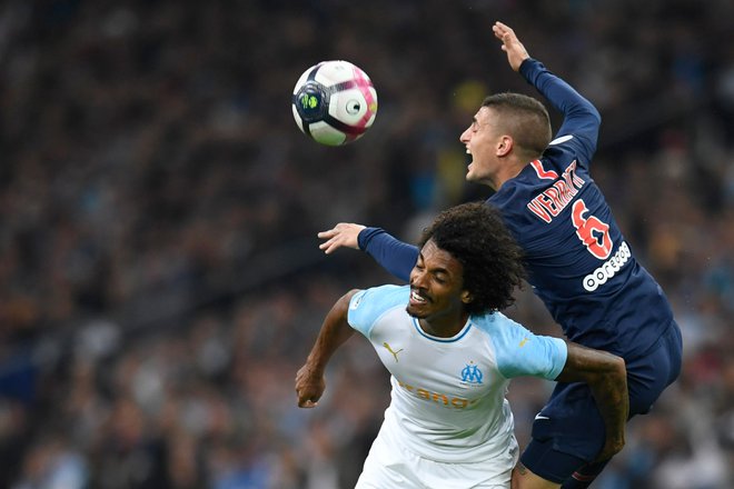 Marco Verratti se je spozabil. FOTO: Christophe Simon/AFP