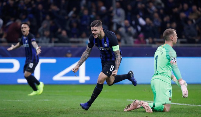 Mauro Icardi je prinesel točko Interju. FOTO: Reuters