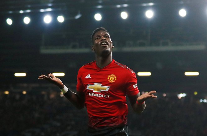 Takole je Paul Pogba proslavil svoj drugi včerajšnji gol. FOTO: Reuters