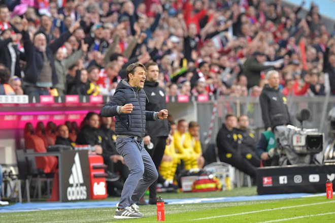 Niko Kovač ni skrival navdušenja in olajšanja po visoki zmagi Bavarcev. FOTO: AFP