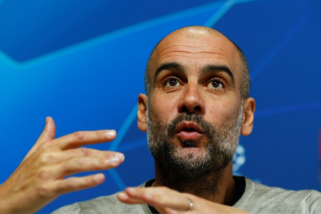 Sloviti trener Pep Guardiola bi v primeru uspešne sezone na klopi Manchester Cityja ogrozil svoj rekordni dosežek iz leta 2009, ko je vodil Barcelono.&nbsp;FOTO: Reuters