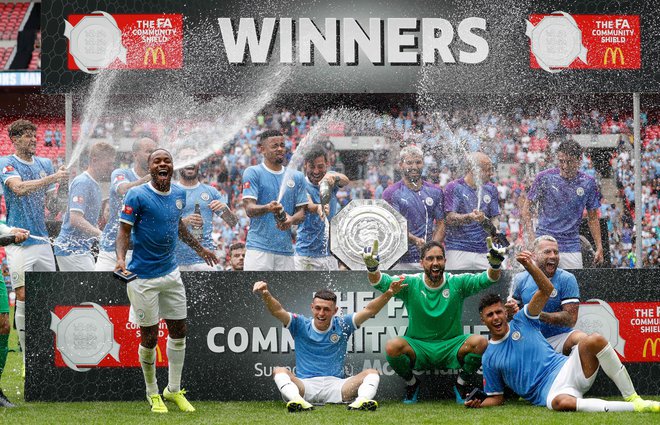 Nogometaši Manchester Cityja so osvojili novo lovoriko in še ozaljšali zanje uspešno leto 2019. FOTO: AFP