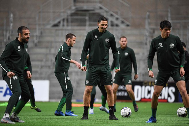 Zlatan Ibrahimović se je vrnil na trening v Tele2 Areni. FOTO: AFP