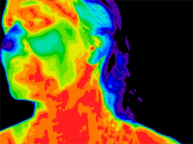 Strasti, posnete skozi lečo termografske kamere, gorijo kakor ogenj. FOTO: Shutterstock