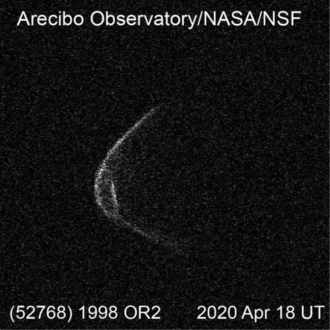 Asteroid 1998 OR2 je širok kar dva kilometra. FOTO:&nbsp;Arecibo Observatory/NASA/NSF