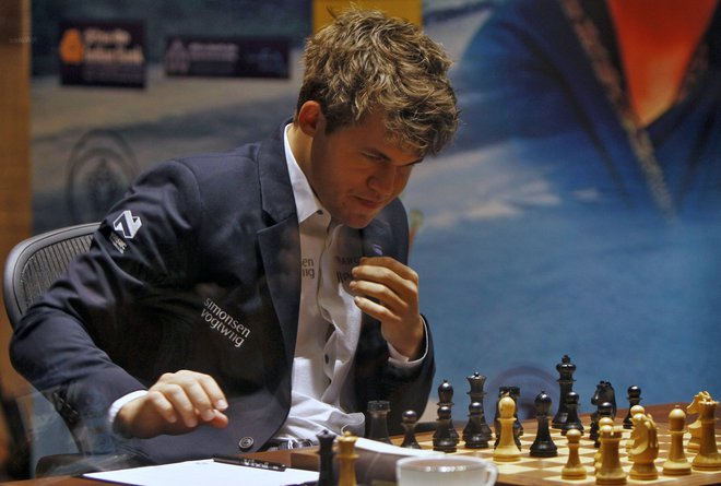 Magnus Carlsen si je z zmago prislužil 70.000 ameriških dolarjev. FOTO: Reuters