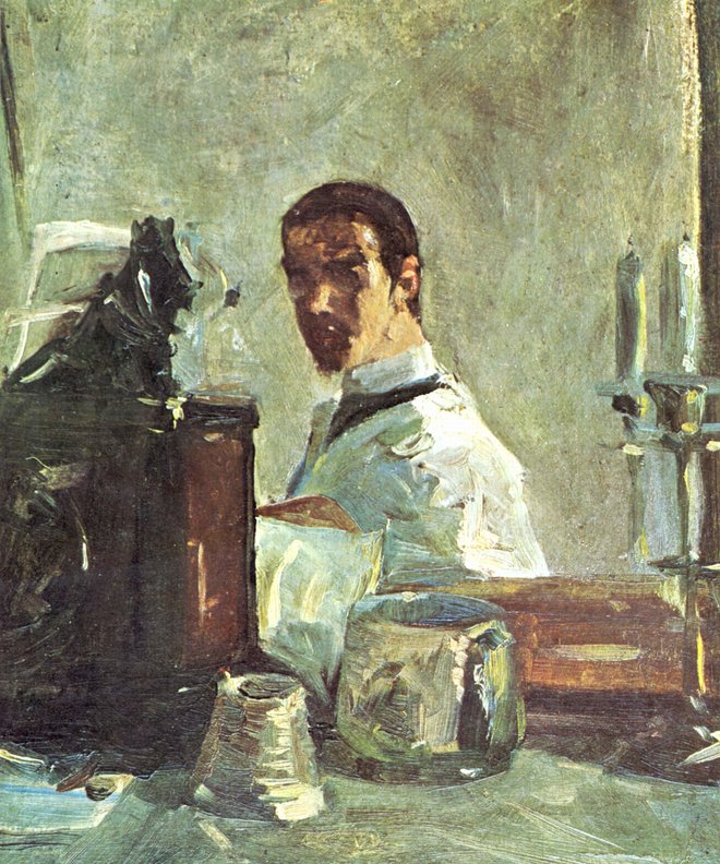 Henri De Toulouse-Lautrec: Avtoportret pred ogledalom