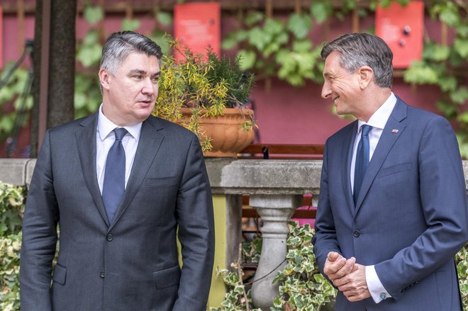 Zoran Milanović in Borut Pahor sta se danes sestala na Ptuju. FOTO: Jaka Arbutina