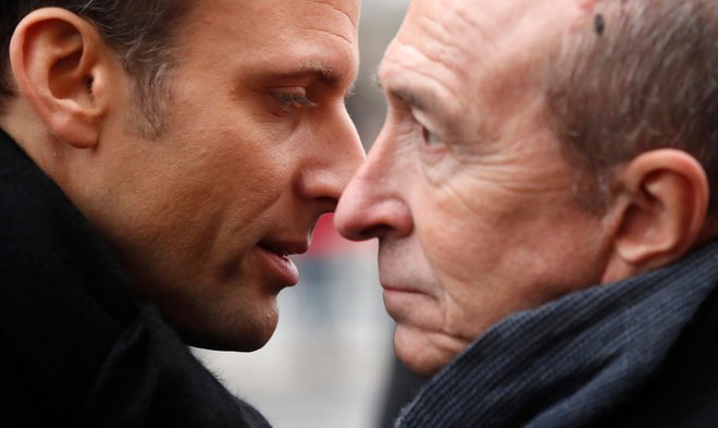 Emmanuel Macron in Gérard Collomb<br />
FOTO: AFP