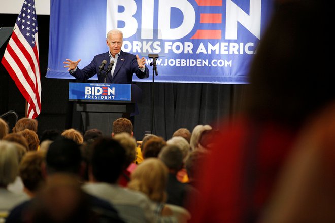 Trenutno najverjetnejši demokratski protikandidat Donaldu Trumpu Joe Biden je že v polnem zagonu. FOTO: Reuters