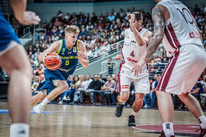 Luka Rupnik je bil prvi slovenski strelec v Rigi. FOTO: FIBA