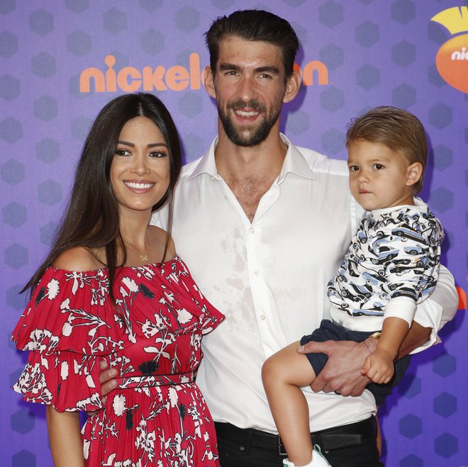 Michael Phelps in Nicole sta leta 2015 dobila sina Boomerja. FOTO: Reuters