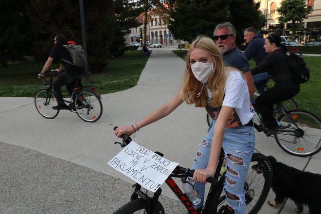 Protest v Murski Soboti. FOTO: Jože Pojbič/Delo