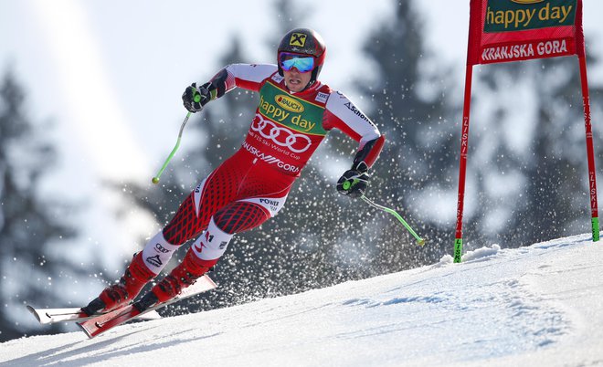 Podkorenska veleslalomska proga mu je bila med najljubšimi v sezoni. FOTO: Matej Družnik/Delo