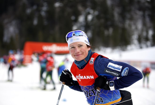 Katja Višnar je bila najboljša Slovenka v Davosu. FOTO: Matej Družnik/Delo