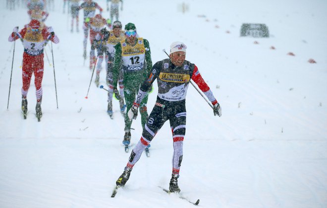 Junak tekme v zimskih razmerah je bil včeraj Norvežan Emil Iversen.<br />
FOTO AFP