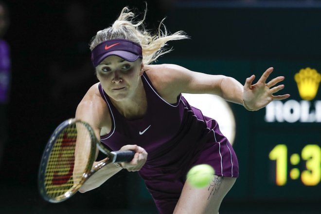 Jelina Svitolina je dobila vse tri dvoboje v beli predtekmovalni skupini.<br />
FOTO: AP