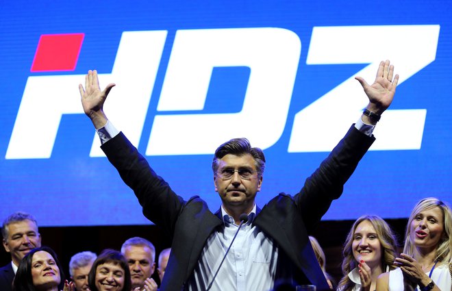 Andrej Plenković, voditelj HDZ, med volilno kampanjo leta 2016. FOTO: Reuters