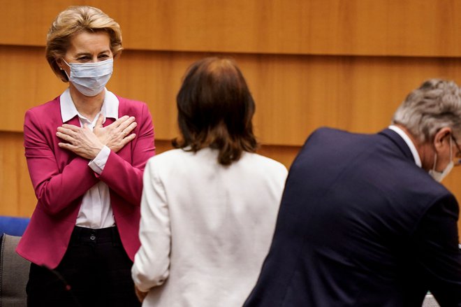 Predsednica evropske komisije Ursula von der Leyen vse članice poziva, naj pozabijo na stare predsodke in razhajanja ter zagotovijo nov začetek. Foto: AFP