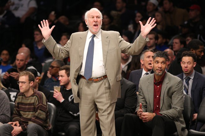 Gregg Popovich je petkratni zmagovalec lige NBA s San Antoniom. FOTO: USA Today Sports