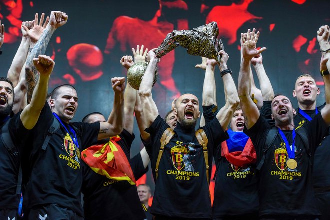 Pred natanko leto dni so v središču Skopja slavili drugi zaporedni naslov erevopskega prvaka. FOTO: AFP