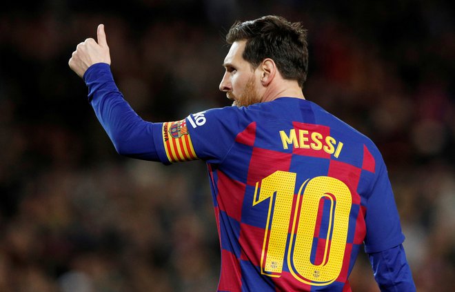 Lionel Messi je nared za igro. FOTO: Albert Gea/Reuters