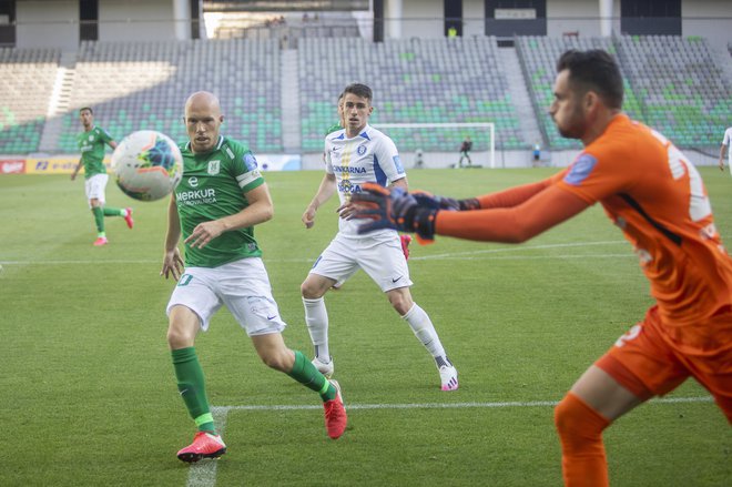 Vratar Matjaž Rozman je bil ključni adut Celjanov za zmago v Stožicah. FOTO: Voranc Vogel