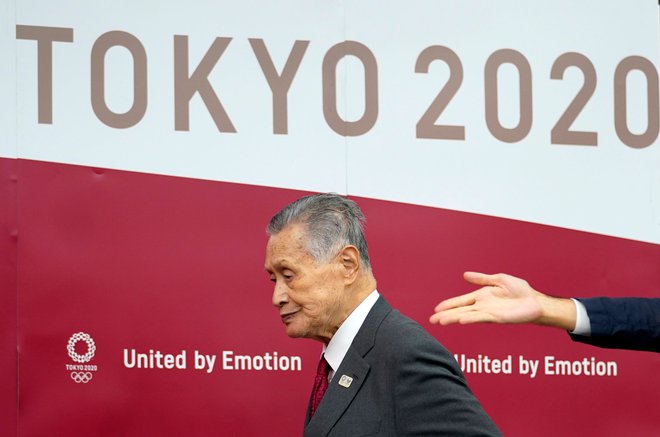Predsednik organizacijskega odbora Tokio 2020 Joširo Mori je povedal, da odpoved OI nikoli ni bila tema dosedanjih razgovorov z MOK. FOTO: AFP