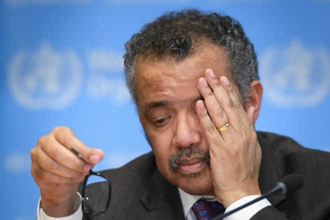 Predsednik WHO Tedros Adhanom Ghebreyesus. FOTO: Fabrice Coffrini/AFP