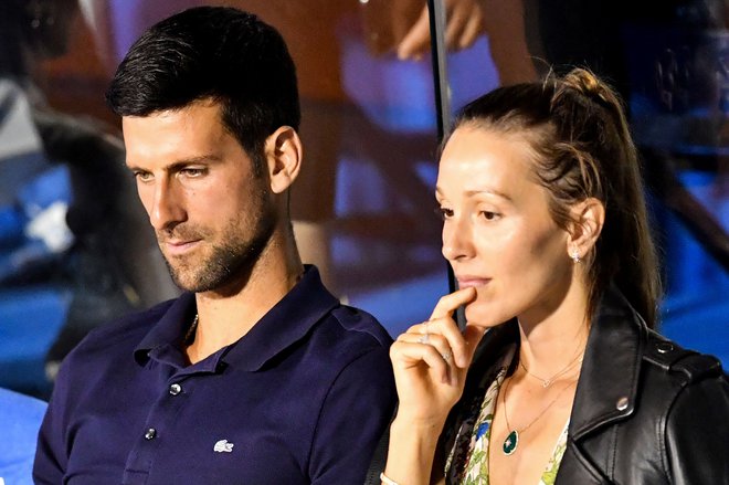 Novak Đoković in žena Jelena sta v izolaciji. FOTO: AFP