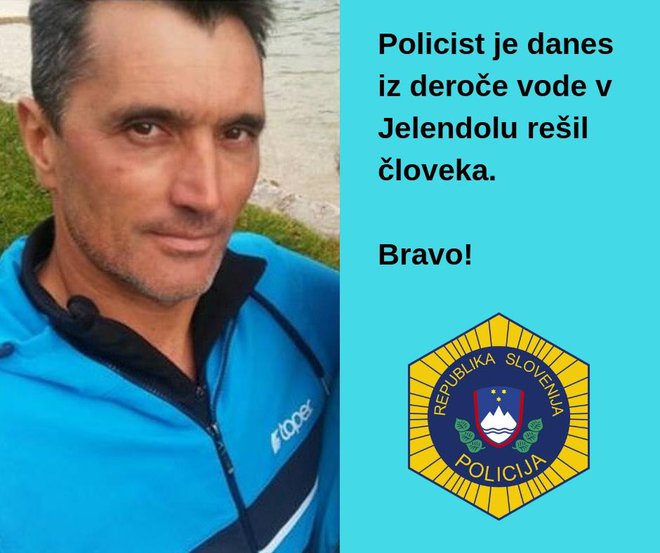 Policistu čestitajo tako kolegi kot vsi ostali. FOTO: Bojan Kos