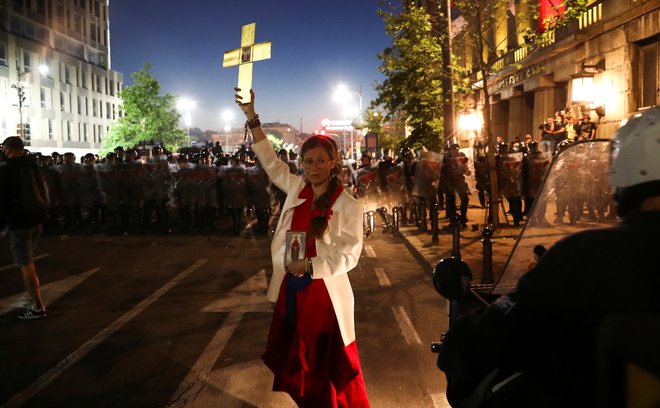 Protesti v Srbiji FOTO: Marko Djurica/Reuters