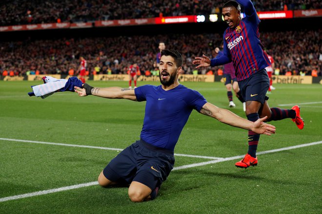 Luis Suarez je v derbiju z Atleticom potrdil dobro formo. FOTO: Reuters