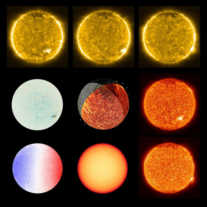 Sonce, posneto z instrumentoma EUI in PHI. Posnetki so nastali 18. in 30. maja. FOTO: Solar Orbiter/EUI Team; PHI Team/ESA &amp; NASA&nbsp;