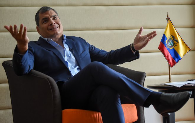 Rafael Correa se je z družino v Belgijo preselil lani po zaključku predsedniškega mandata. FOTO: AFP